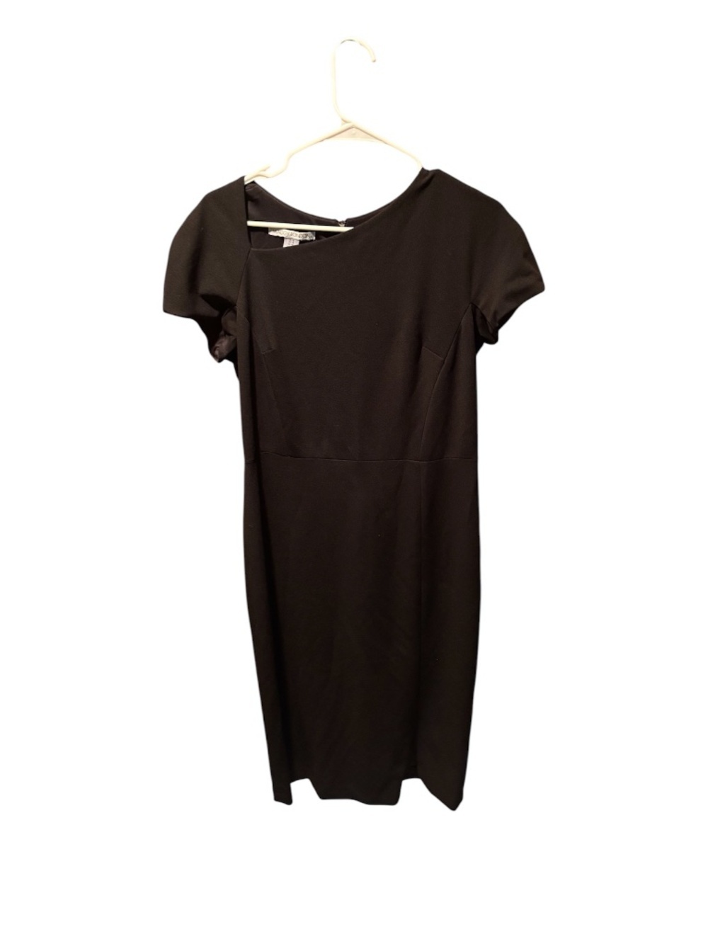 Maggy London Short Sleeve Sheath Dress in Black Size 12